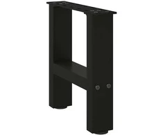 Kavos staliuko kojelės, juoda, 2 vnt., 40x(30-31)cm, plienas