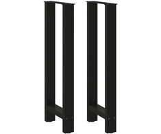 Baro stalo kojos, juodos, 2 vnt., 50x(100-101) cm, plienas