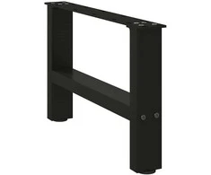 Kavos staliuko kojelės, juoda, 2 vnt., 50x(30-31)cm, plienas