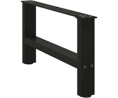 Kavos staliuko kojelės, juodos, 2 vnt., 60x(30-31) cm, plienas