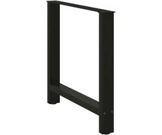 Valgomojo stalo kojos, juodos, 2 vnt., 70x(72-73) cm, plienas