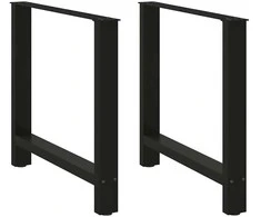 Kavos staliuko kojelės, juoda, 2 vnt., 80x(72-73)cm, plienas