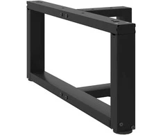 Kavos staliuko kojelės, 2 vnt., juodos, 60x25x(30-31) cm, plienas