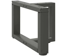 Kavos staliuko kojelės, T formos, 2 vnt., antracito spalvos, 40x25x(30-31) cm, plienas