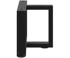 Kavos staliuko kojelės, 2 vnt., juodos, 40x25x(30-31) cm, plienas, T formos