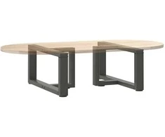 Kavos staliuko kojelės, T formos, 2 vnt., 60x25x(30-31)cm