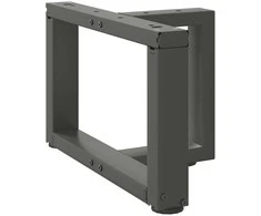 Kavos staliuko kojelės, T formos, 2 vnt., antracito spalvos, 50x25x(30-31) cm, plienas
