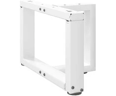 Kavos staliuko kojelės, T formos, 2 vnt., baltos, 40x25x(30-31) cm, plienas