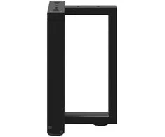 Kavos staliuko kojelės, T formos, 2 vnt., juodos, 28x25x(42-43) cm, plienas