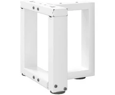 Kavos staliuko kojelės, 2 vnt., baltos, 30x25x(30-31) cm, plienas, T formos
