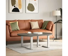 Kavos staliuko kojelės, 2 vnt., baltos, 60x25x(42-43) cm, plienas