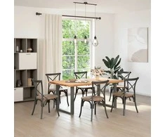 Valgomojo stalo kojos, U formos, 2 vnt., antracito spalvos, 90x(72-73) cm, plienas