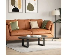 Kavos staliuko kojelės, U formos, 2 vnt., juoda, 40x(30-31)cm