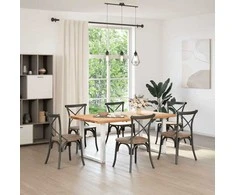 Valgomojo stalo kojelės, 2 vnt., baltos, 90x(72-73) cm, plienas, U formos