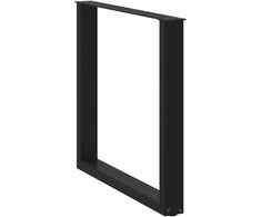 Valgomojo stalo kojelės, 2 vnt., juodos, 90x(72-73) cm, plienas, U formos