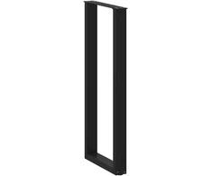 Kavos staliuko kojelės, U formos, 2 vnt., juoda, 50x(110-111)cm