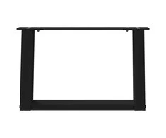 Kavos staliuko kojelės, U formos, 2 vnt., juoda, 40x(30-31)cm