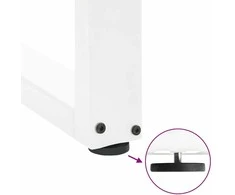Kavos staliuko kojelės, U formos, 2 vnt., balta, 50x(100-101)cm