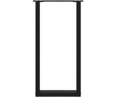 Konsolinio stalo kojelės, U formos, 2 vnt., juodos, 28x(72-73) cm, plienas