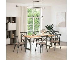Valgomojo stalo kojos, U formos, 2 vnt., antracito spalvos, 70x(72-73) cm, plienas