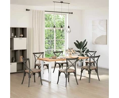 Valgomojo stalo kojelės, 2 vnt., baltos, 60x(72-73) cm, plienas, U formos