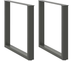 Valgomojo stalo kojos, 2 vnt., antracito spalvos, 80x(72-73) cm, plienas, U formos
