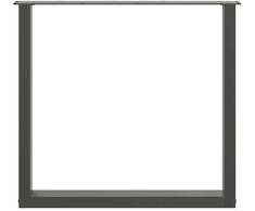 Valgomojo stalo kojos, 2 vnt., antracito spalvos, 80x(72-73) cm, plienas, U formos