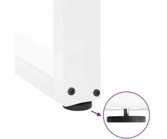 Kavos staliuko kojelės, U formos, 2 vnt., balta, 60x(110-111)cm