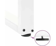 Kavos staliuko kojelės, U formos, 2 vnt., balta, 50x(110-111)cm