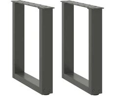 Kavos staliuko kojelės, 2 vnt., antracito spalvos, 28x(42-43) cm, plienas