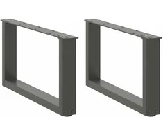 Kavos staliuko kojelės, 2 vnt., antracito spalvos, 60x(30-31) cm, plienas