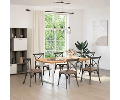 Valgomojo stalo kojelės, 2 vnt., U formos, baltos, 80x(72-73) cm, plienas