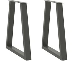 Kavos staliuko kojelės, V formos, 2 vnt., 60x(72-73)cm, plienas