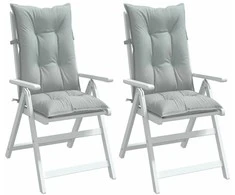 Kėdės pagalvėlės, 2vnt., šviesiai pilkos, 120x50x7cm, audinys