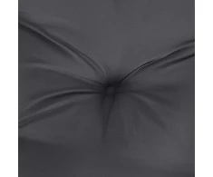 Kėdės pagalvėlės, 4vnt., antracito, 120x50x7cm, audinys