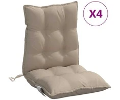 Kėdės pagalvėlės, 4vnt., taupe, oksfordo audinys