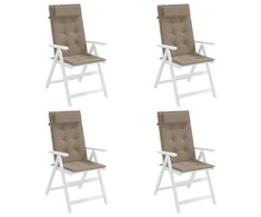 Kėdės pagalvėlės, 4vnt., taupe spalvos, oksfordo audinys