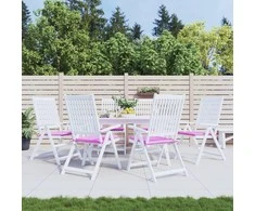 Kėdės pagalvėlės, 6vnt., rožinės spalvos, 50x50x3cm, audinys