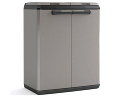 Keter Šiukšlių rūšiavimo spintelė Split Basic, pilka ir juoda, 85cm