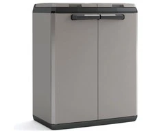 Keter Šiukšlių rūšiavimo spintelė Split Basic, pilka ir juoda, 85cm