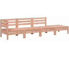 Keturvietė sodo sofa, douglas eglės medienos masyvas