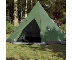 Stovyklavimo palapinė, žalia, keturvietė, tipi dizaino