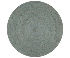 Kilimas, alyv. žal. sp., 120cm, džiutas, apval., rankų darbo