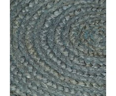 Kilimas, alyv. žal. sp., 120cm, džiutas, apval., rankų darbo