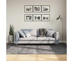 Kilimas HUARTE, antracito, 160x230 cm, trumpi šereliai