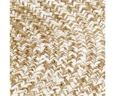 Kilimas, baltos ir natūralios sp., 120cm, džiutas, rankų darbo