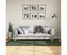 Kilimas HUARTE, miško žalios spalvos, 100x200cm trumpi šereliai
