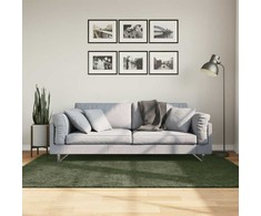 Kilimas HUARTE, miško žalios spalvos, 140x200cm trumpi šereliai