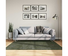 Kilimas HUARTE, miško žalios spalvos, 160x160cm trumpi šereliai