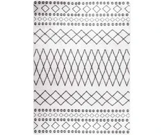 Kilimas, juodas ir baltas, 120x170cm, neslystantis, plaunamas